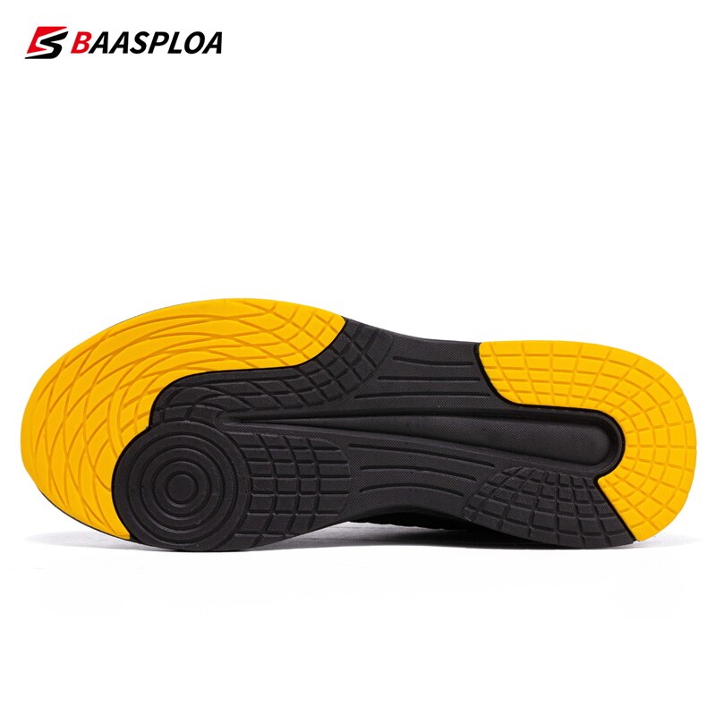 2023 Baasploa Men Runningรองเท้าน้ําหนักเบากีฬารองเท้าตาข่ายBreathableรองเท้าผ้าใบลําลองลื่นกลางแจ้งสําหรับชายใหม่มาถึง