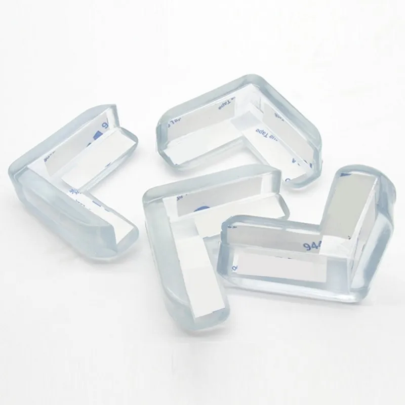 เด็กทารกความปลอดภัยซิลิโคนโปร่งใส Protector ตารางมุมขอบป้องกันเด็ก Anticollision CLEAR EDGE Guards