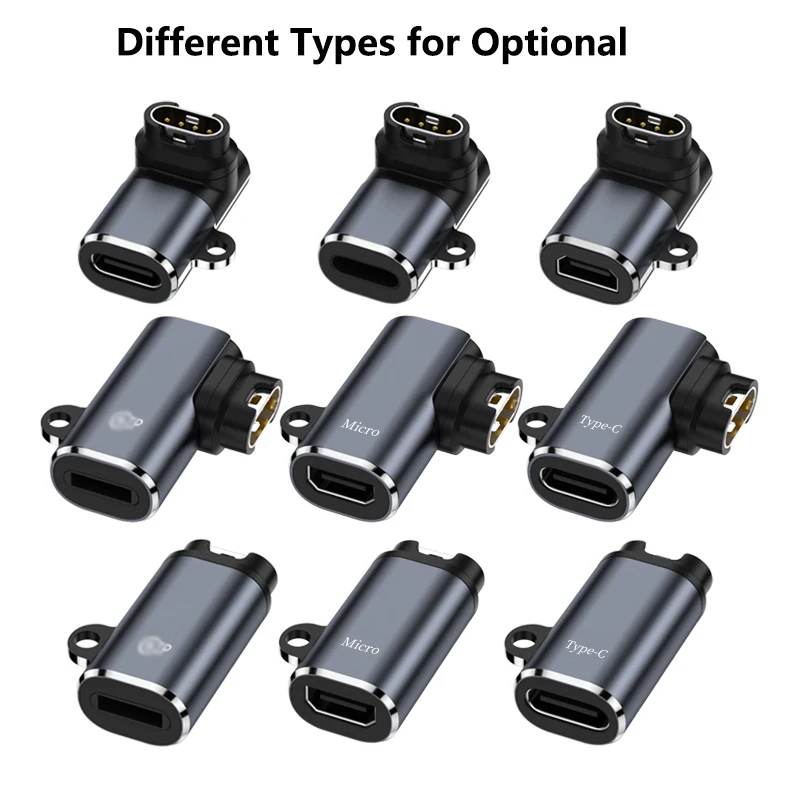 Type C/Micro/Ios Usb Naar 4pin Lader Adapter Connector Voor Garmin Fenix 7/6/5/7x/6x/5x/Venu 2 Plus Horloge Opladen Converter