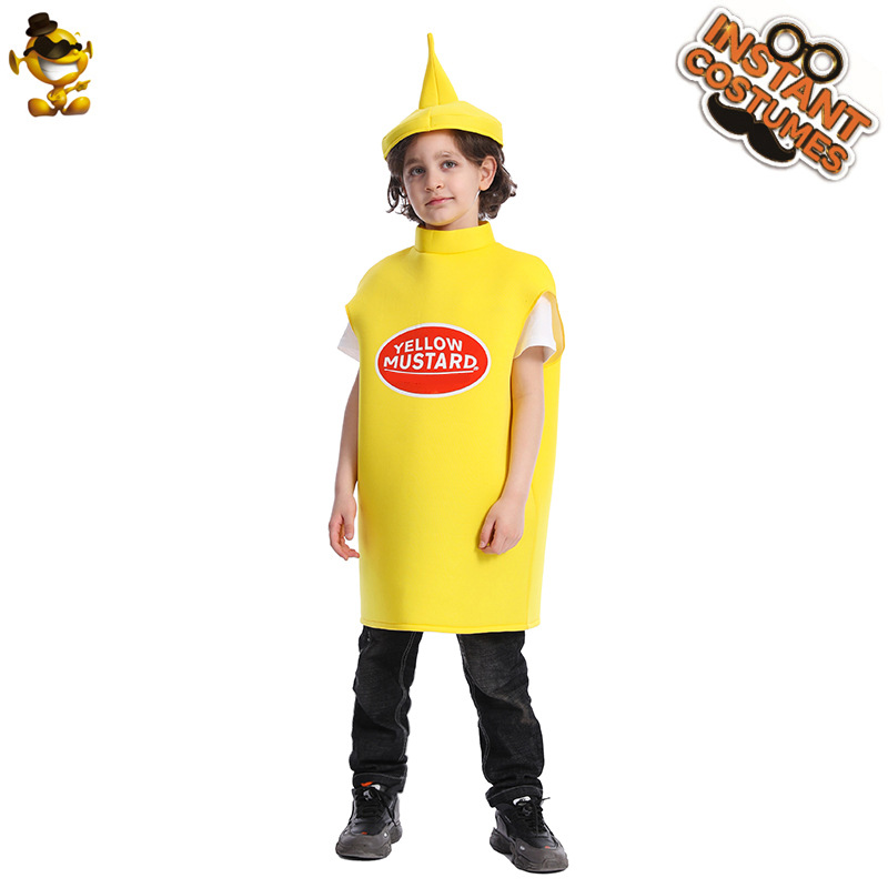 Disfraz de Ketchup y mostaza para niños, accesorios divertidos para fiesta de Carnaval y Halloween