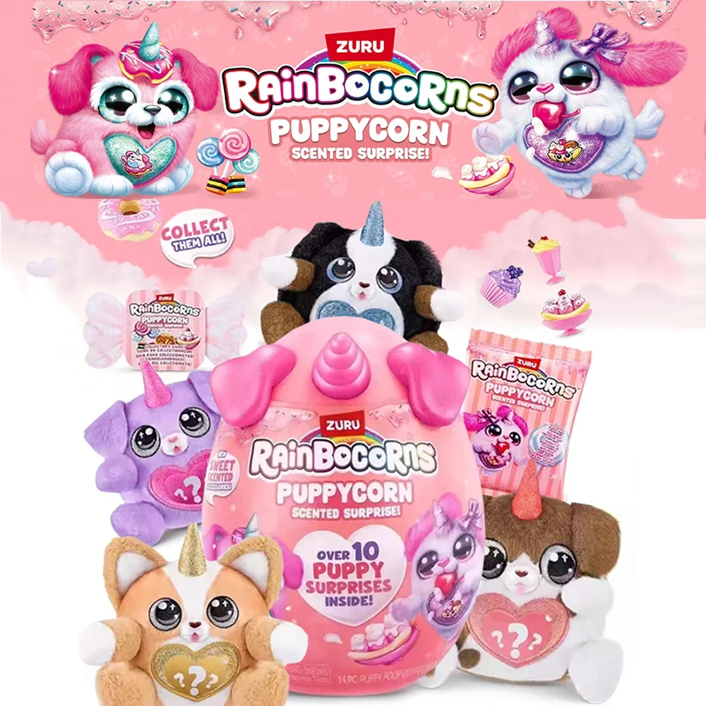 Zuru Rainbocorns niespodzianka Puppycorn pachnąca niespodzianka tajemnica oryginalne zabawki Zuru Mini marki prezent urodzinowy dla dzieci zabawki