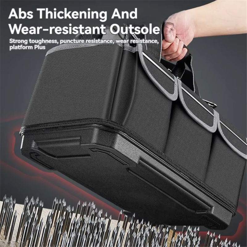 Новый DELIXI 1680D Оксфордский серый органайзер для инструментов, большая сумка для инструментов для электрика, плотника, механика, сумка для хранения инструментов