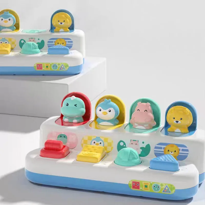 Interaktives Aktivitäts-Pop-Up-Spielzeug für Babys, Ohren- und Effektspielzeug, Baby-Entwicklungsspiele, Montessori-pädagogisches Lernspielzeug