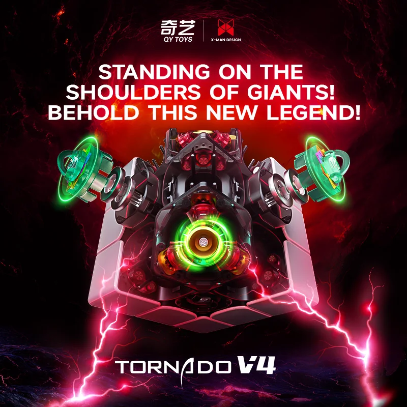 QiYi XMD Tornado V4 3x3x3 Pioneer UV เคลือบ Maglev ความเครียดบรรเทาปริศนา Racing Magic Cube ความเร็วเกมของเล่นเด็กของขวัญ