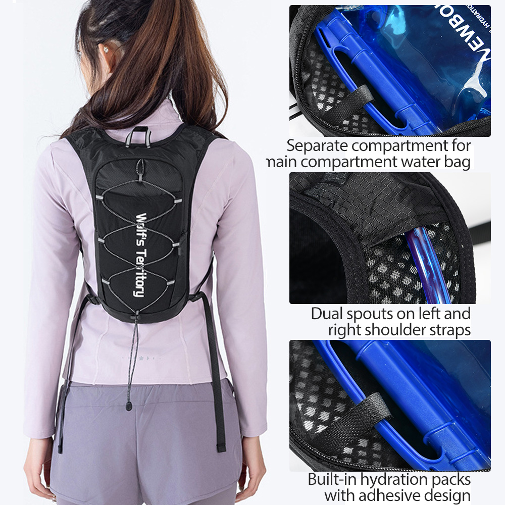 NEWBOLER Lichtgewicht hardlooprugzak Hydratatievest Run Bag Geschikt voor fietsmarathonwandelingen Ultralichte en draagbare tas