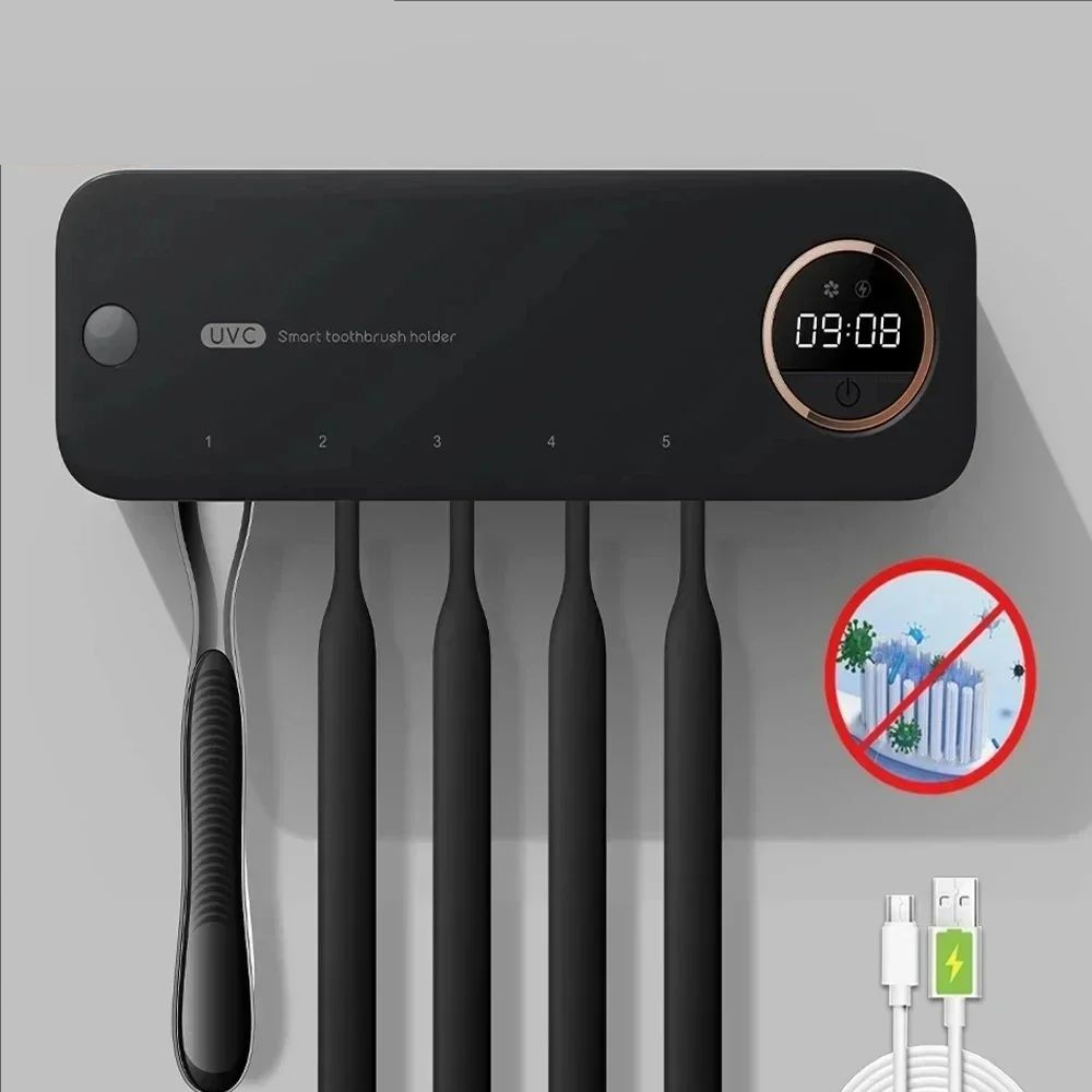 New Xiaomi UV Bàn Chải Đánh Răng Lưu Trữ Dao Cạo Tiệt Trùng Có Thể Sạc Lại Bàn Chải Đánh Răng Chủ Wall-Mount Với LED Hiển Thị Phụ Kiện Phòng Tắm