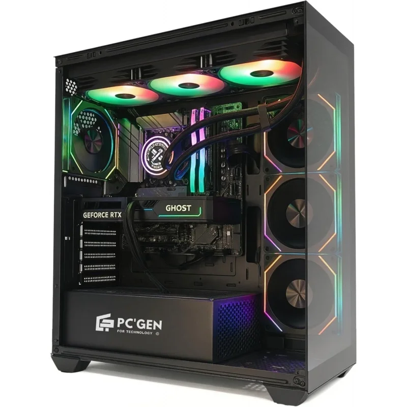 PC para juegos, Core i7-14700F, RTX 5060 8GB, 32GB 2X8 DDR5 RAM, 1TB M.2 SSD, enfriamiento líquido ARGB de 360 mm, 700W * 8, Dost60 Plus