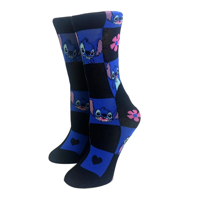 5 pares de calcetines de punto de dibujos animados para mujer, calcetines cómodos de algodón de Anime, calcetines informales felices y divertidos, talla 35-40