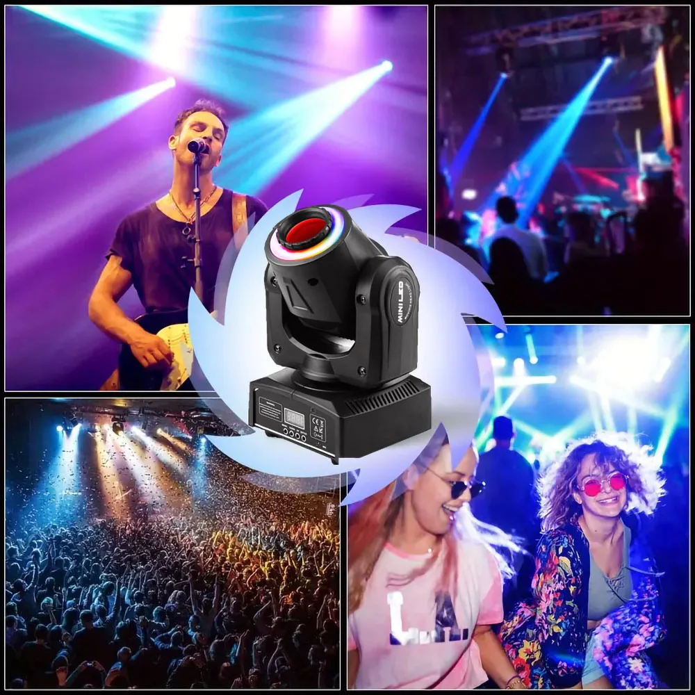 80W 360° °   Ruchome głowice DJ na imprezy disco, światła sceniczne 8*8 wzorów RGB DMX512 sterowane dźwiękiem, oświetlenie ambientowe dla publicy na wesela i do klubów.