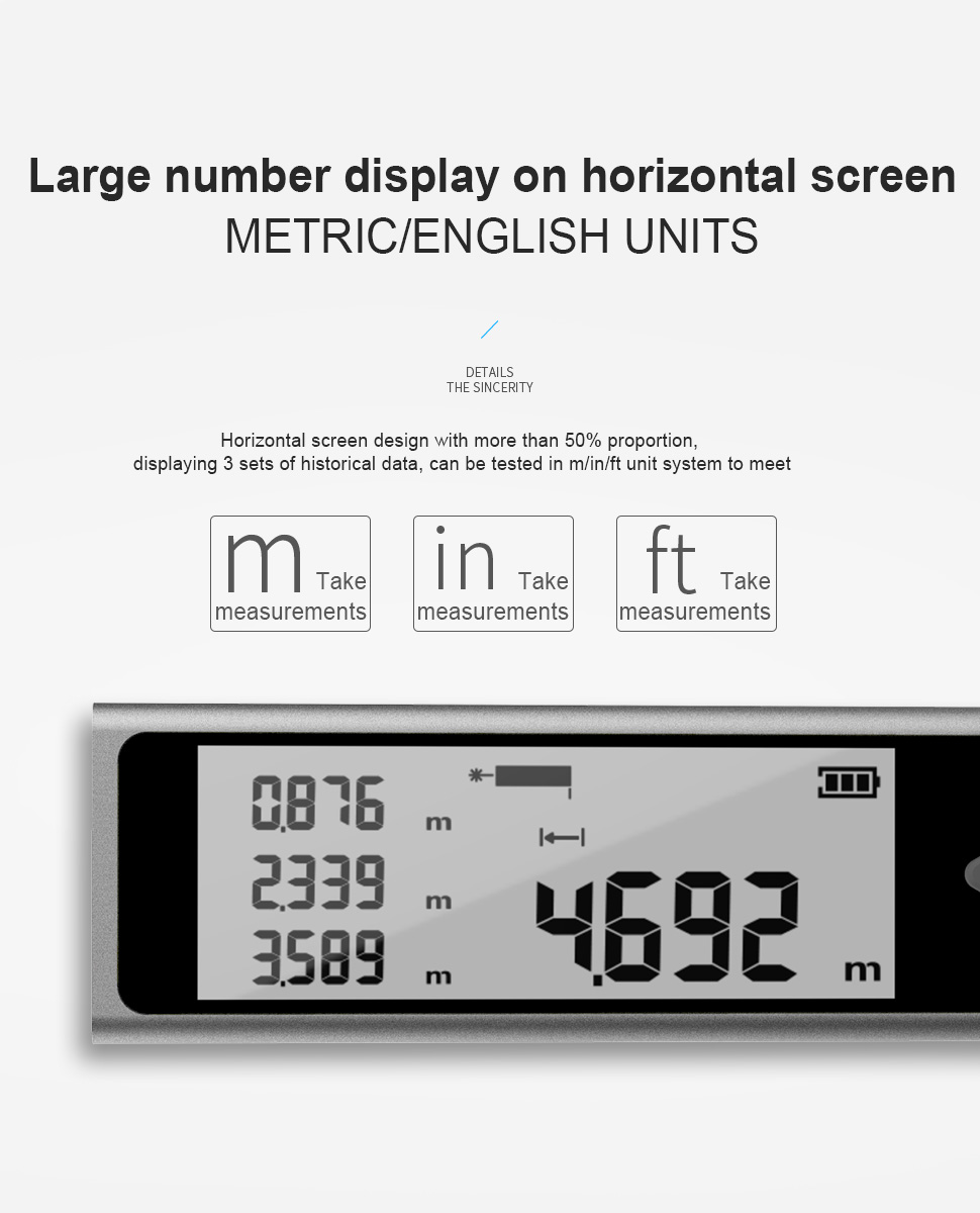 MILESEEY M120 40 м фотометрическая рулетка с колесом, с английской трансляцией