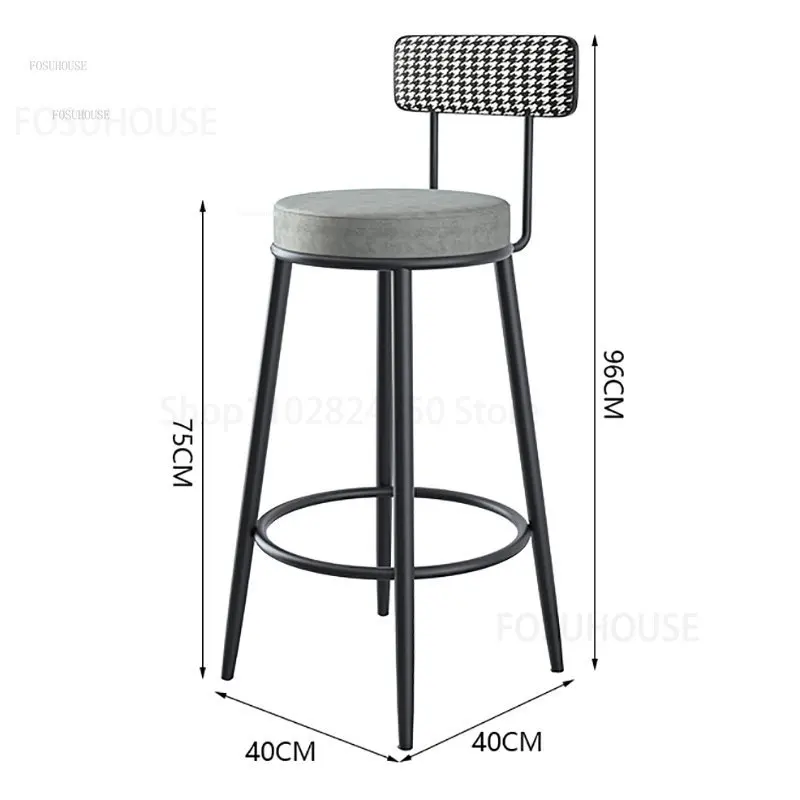 Chaises de Bar Lumineuses de Luxe en Fer, pour la Maison, Meubles de Cuisine, Réception, Chaise Haute