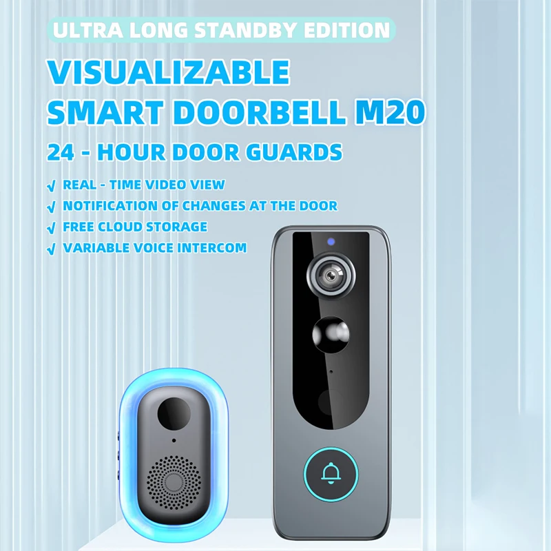 Campainha sem fio externa à prova d'água ip65 com câmera solar contra chuva Tuya Eye Digital Door Peepholes Smart Home Video Intercom