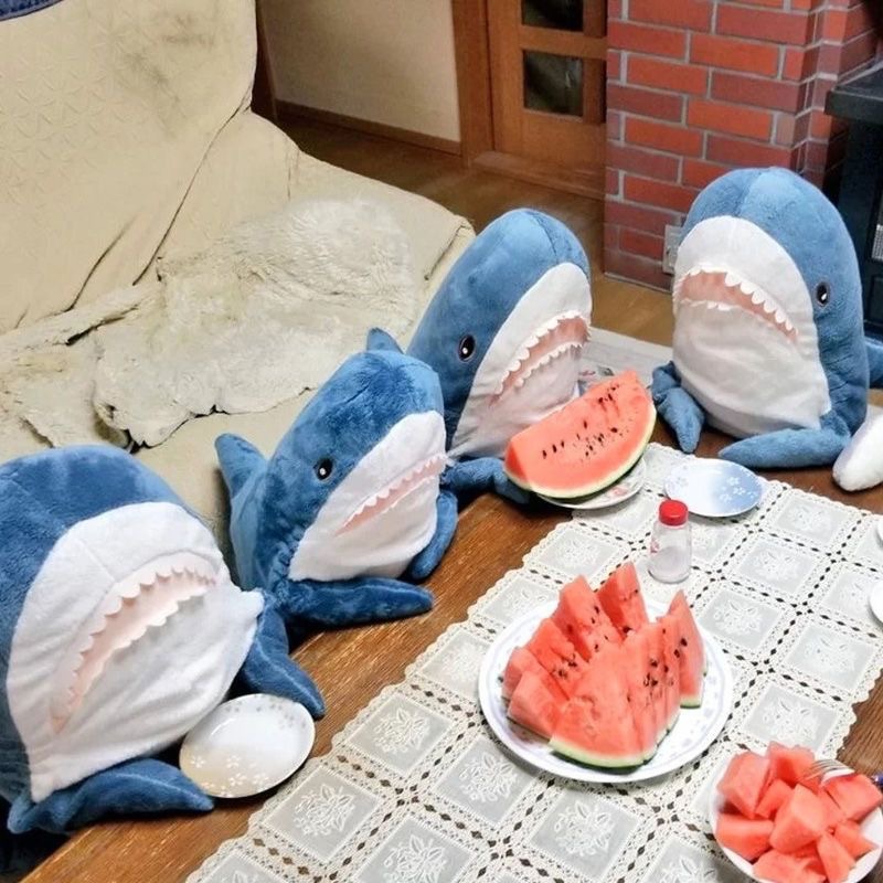 30ซม. ของเล่นรูปฉลามสัตว์ทะเลยัดไส้ด้วยหมอนของขวัญคุณภาพสูงสำหรับวันเกิดของเด็กผู้ชายงานเลี้ยง decro