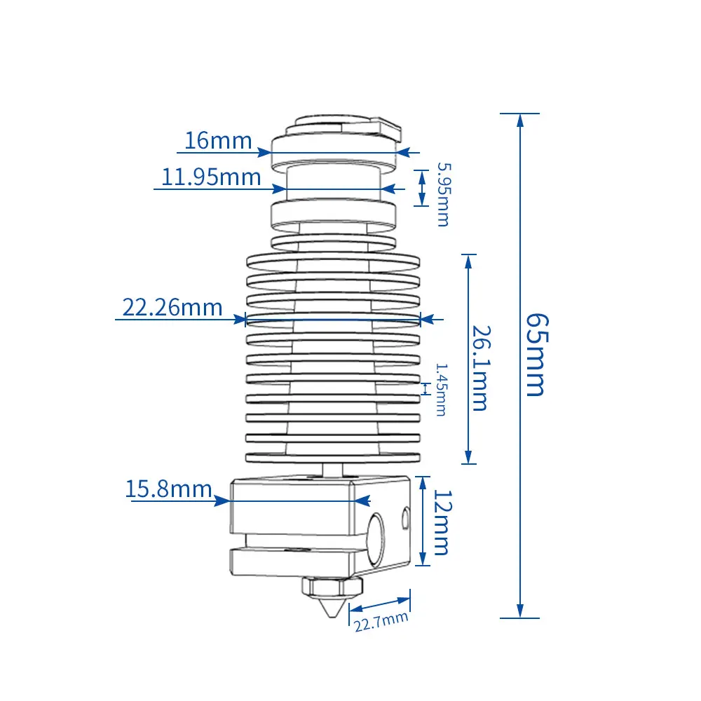 V6,prusa v6用のe3dv6サーマルブレイク。加熱され,短い電圧,範囲1.75mm,熱絶縁,3Dプリンター押出機用