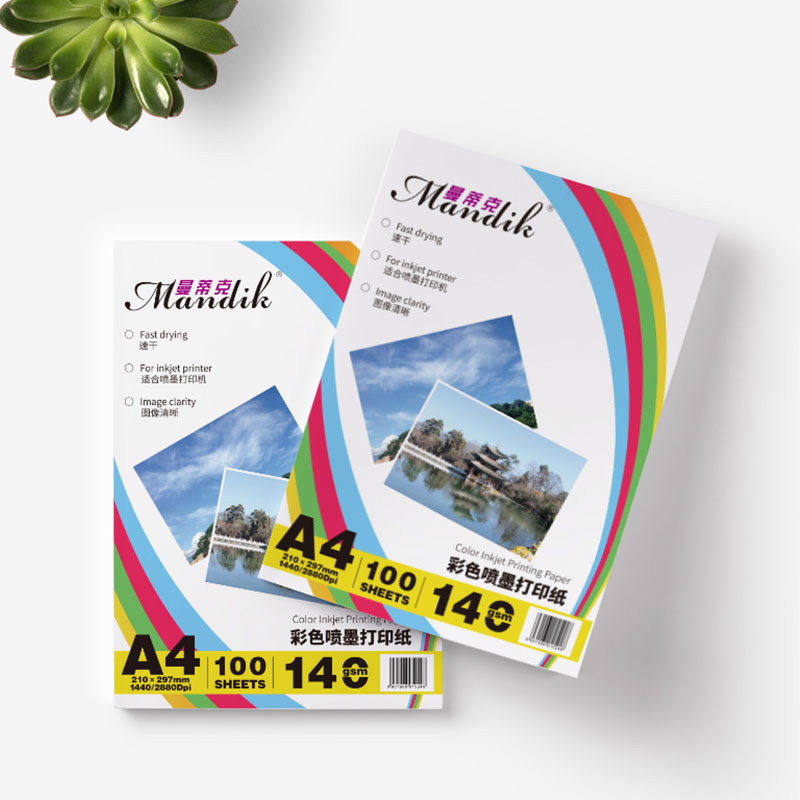 140g A4 100 feuilles papier d'impression jet d'encre Double face mat impression jet d'encre papier Photo enduit papier d'impression papier d'imprimante couleur