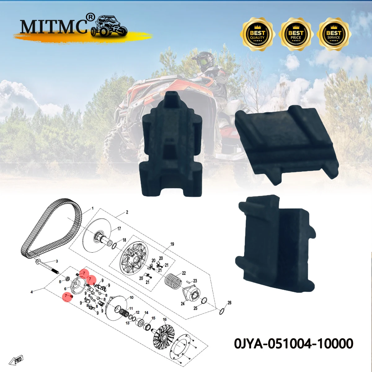 3 шт. комплект нейлоновых слайдеров CVT для Cforce Zforce Uforce1000 950 850 CF600AU CF600 CF1000 800 ATV UTV Quad 0JYA- 051004 -10000