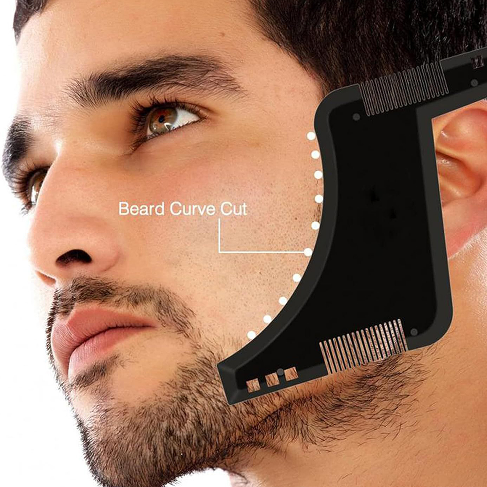 Bart Kamm Styling Kamm Styling Vorlage Werkzeug Männer All-In-One Werkzeug Bart Styling Werkzeug Rasieren Und Haar Entfernung produkte