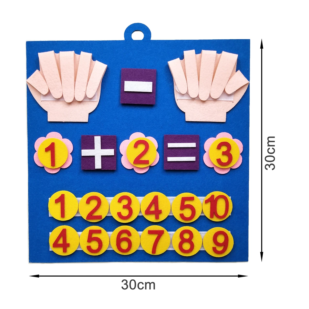 Giocattoli Montessori per bambini Numeri di dita in feltro Giocattolo matematico Bambini Conteggio Gioco di apprendimento per l'educazione precoce per l'intelligenza dei bambini