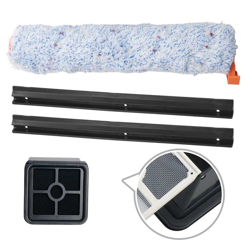 Main Side Brush Filter Mop Cloth Rubber Scraper Kit For ILIFE For W90 Cordless Vacuum Cleaner Parts Consumables