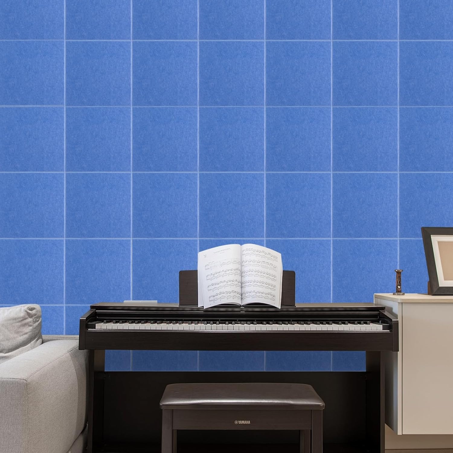 18 paneles acústicos autoadhesivos de alta densidad paneles acústicos aislamiento acústico paneles de espuma acústica de pared para techo