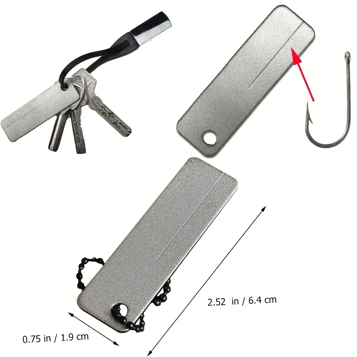Messenslijper Diamond Pocket Tools Mini Sleutelhanger Outdoor Camping Puntenslijper Outdoor Camping Tool Emery Nagelvijl