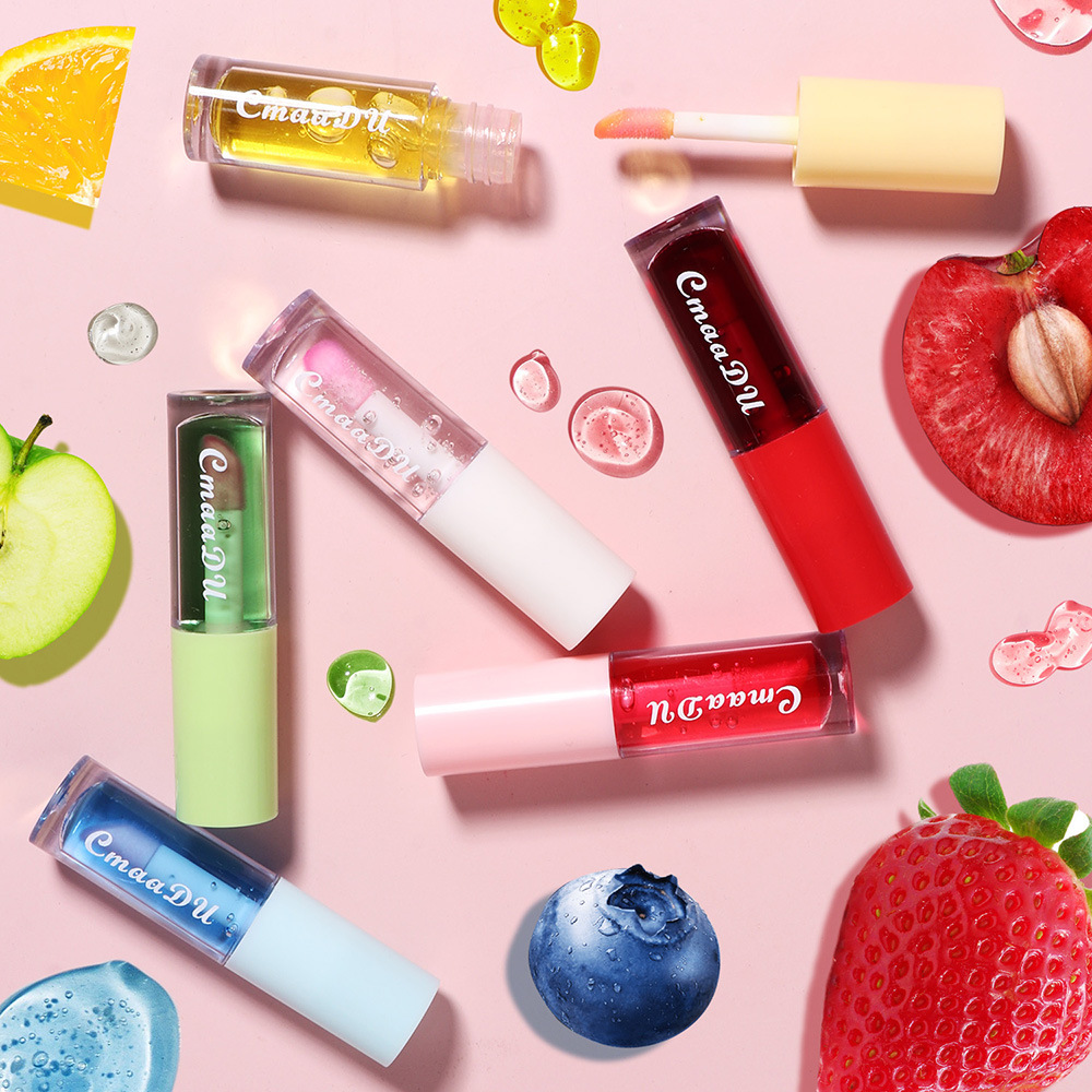 6-farbiges Lippenöl mit Fruchtgeschmack und Farbwechsel