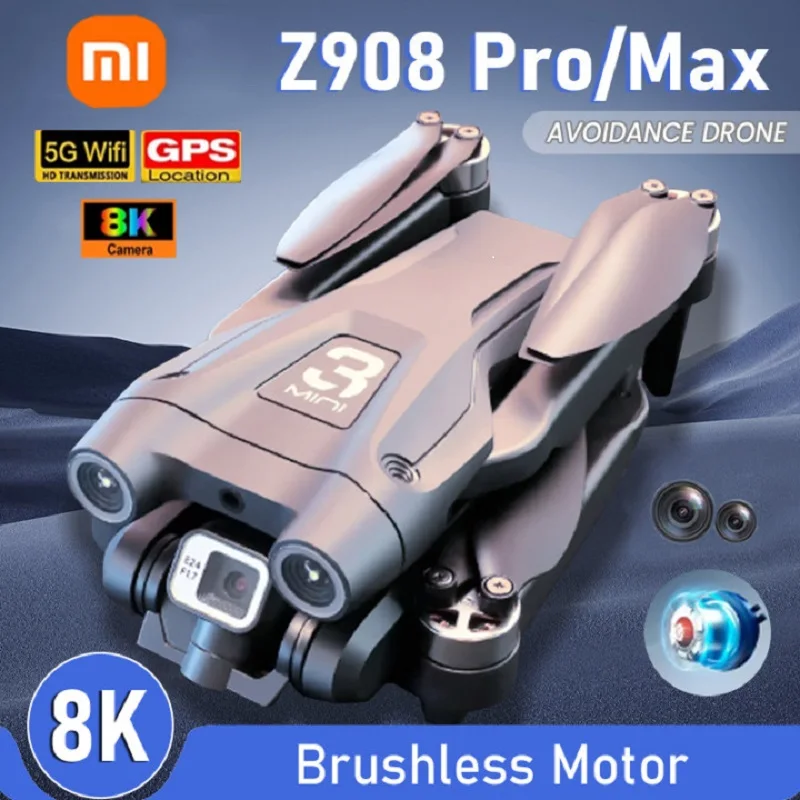 Xiaomi Z908 Pro MAX Drone 8K cámara Dual profesional GPS FPV Motor sin escobillas flujo óptico flotante plegable Quadcopter 10000M