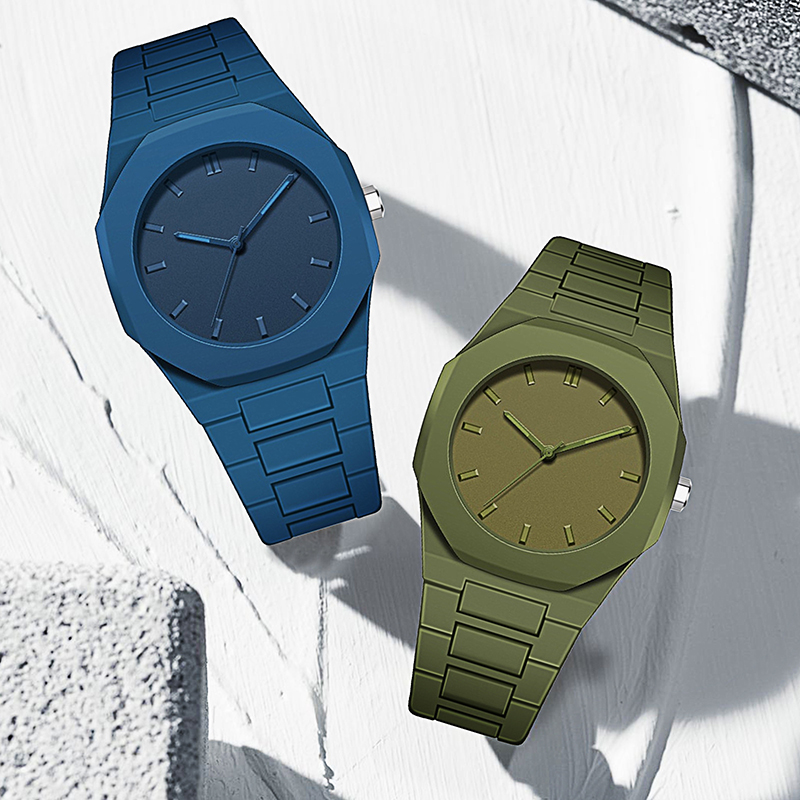 UTHAI мужские и женские часы, повседневные простые водонепроницаемые силиконовые браслеты, модные и универсальные кварцевые часы для мужчин