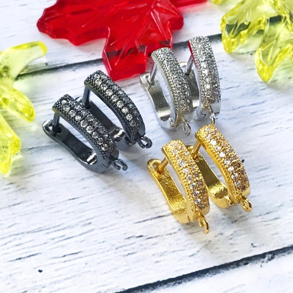Juya DIY ファインジュエリー材料供給手作りイヤーワイヤーゴールド/シルバーカラーのイヤリングフックアクセサリー高級イヤリング作成のため