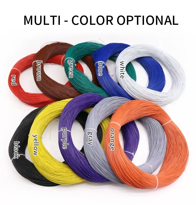 5M/10M Copper Wire 32 30 28 26 24 22 20 18 16 AWG Environmental PVC Insulated Tinned plated UL1571 DIY Line LED Electronic Cable