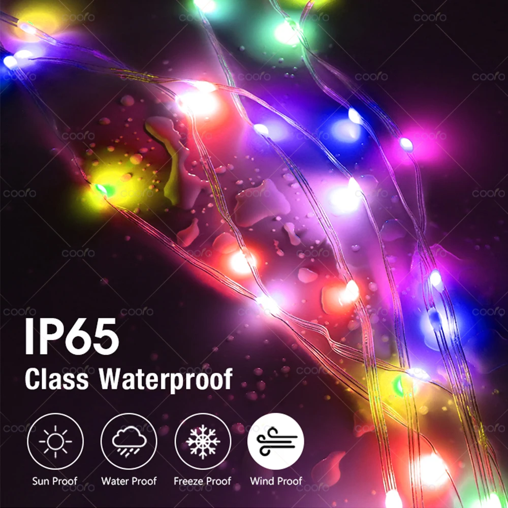 Garland USB 5V WS2812B Bluetooth LED String Fairy Lights 5/10/20M RGBIC String Light Party Christmas Lights Wedding Decoration