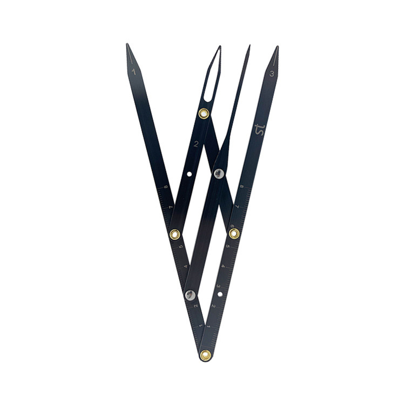 ステンレス鋼黄金比キャリパー Microblading アートメイク眉毛測定ツール平均黄金眉毛ディバイダー