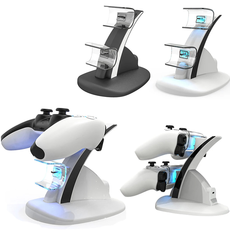Per controller PS5 Doppio caricatore rapido Tipo-C Base di ricarica Docking Station Culla per accessori per gamepad Playstation PS5