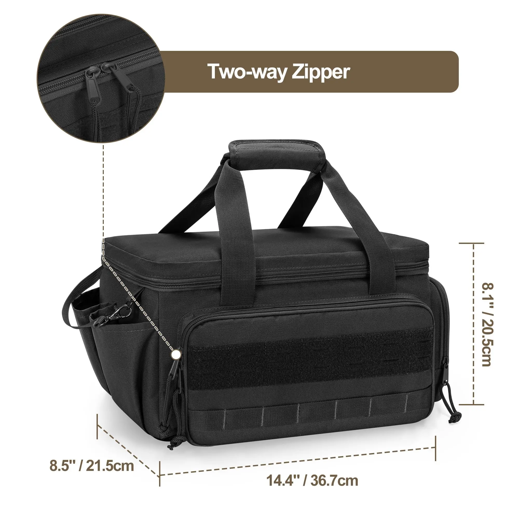 Upgraded Toolkit With Shoulder Strap Anti-friction Bottom Tactical Hand Tool Bag Multi-purpose Work Tote for Repairman Carpenter