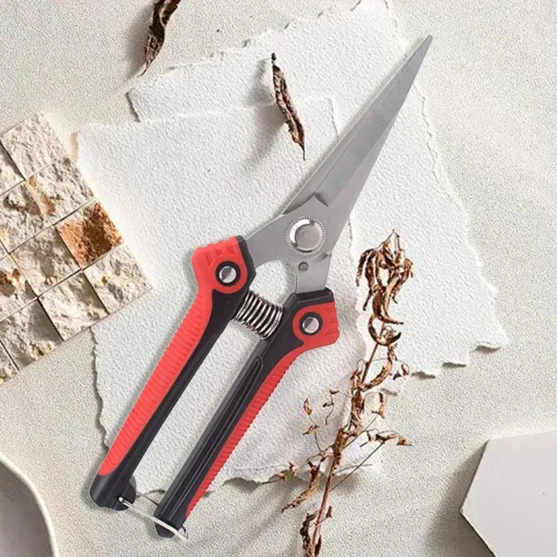 Stainless Steel Pruning Shears Sharp Branch Scissors with Non Slip Handle for Garden Fruit Tree Trimming Tools
