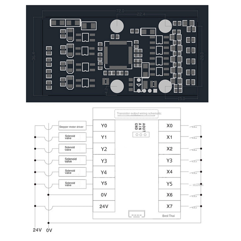 Carte de commande industrielle PLC New-2X, Module PLC FX1N-10MT, entrée analogique, 2025