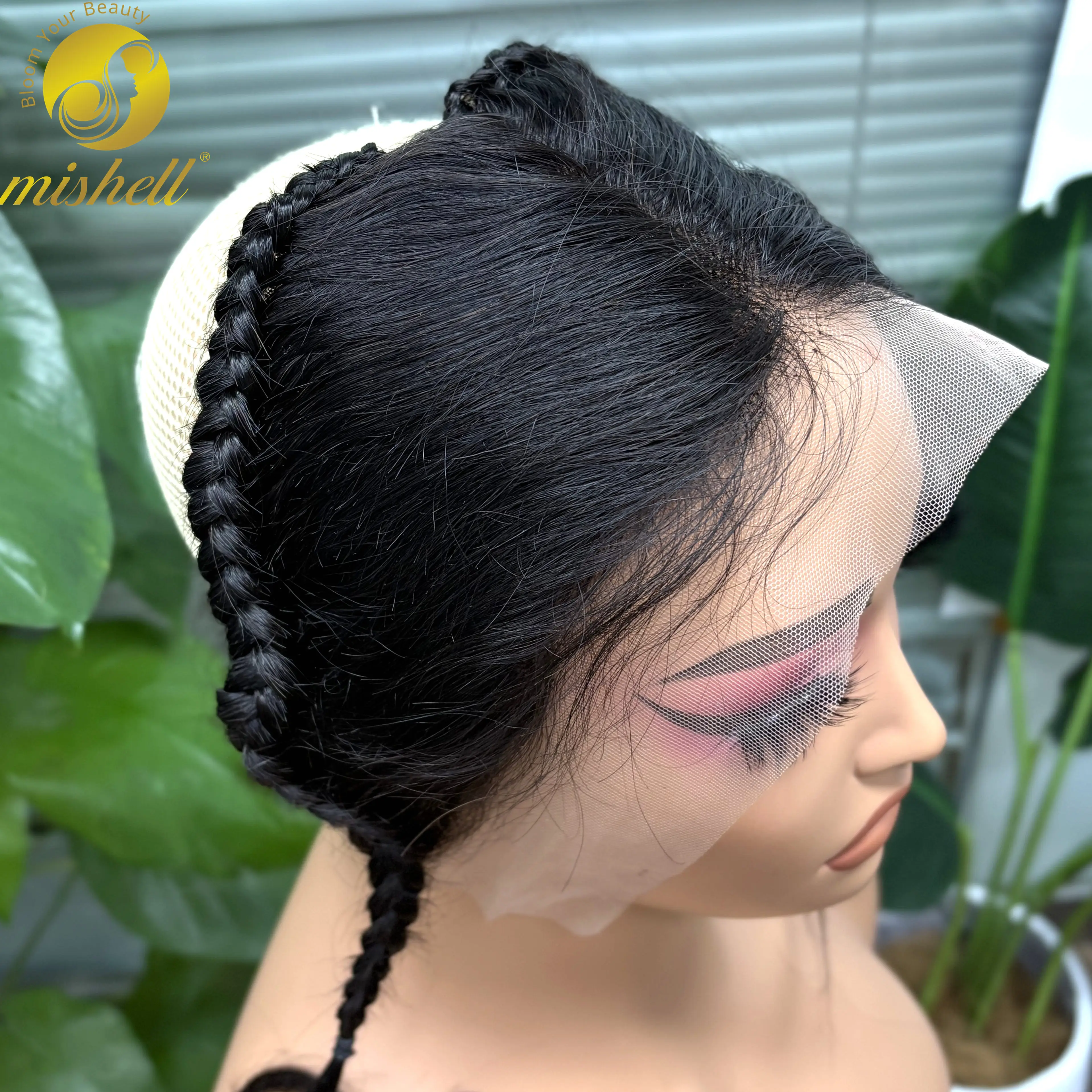 10 polegadas 13x4 renda frontal transparente com tranças cabelo remy birmanês natural renda frontal para mulheres meninas