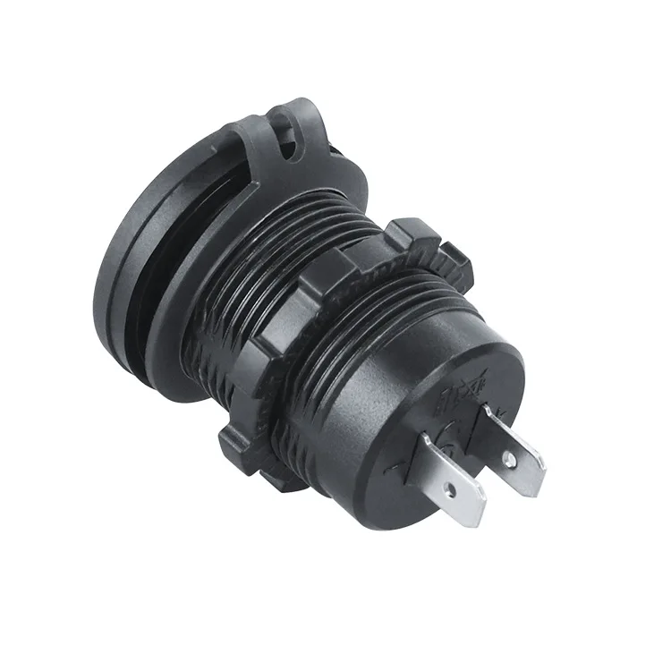 86W autolader PD Type C QC3.0 snel opladen met voltmeter stopcontactadapter waterdicht 12V / 24V voor auto boot motorfiets