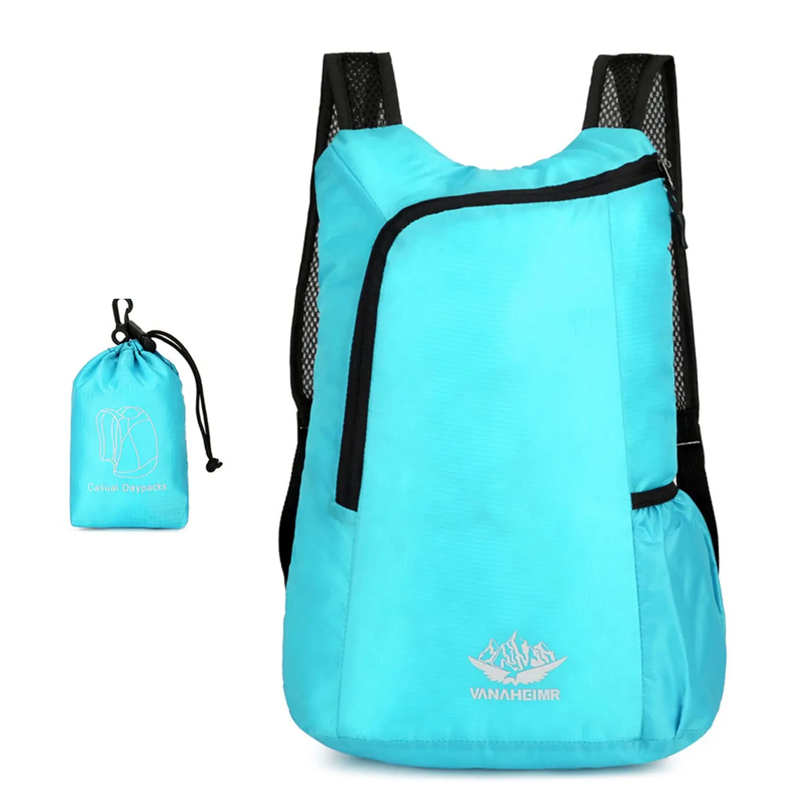 Ultralight พับกระเป๋าผู้ชายผู้หญิงกันน้ําปริมาณสูงแบบพกพากระเป๋าเป้สะพายหลังน้ําหนักเบากระเป๋าเดินทางกีฬากลางแจ้ง Daypack