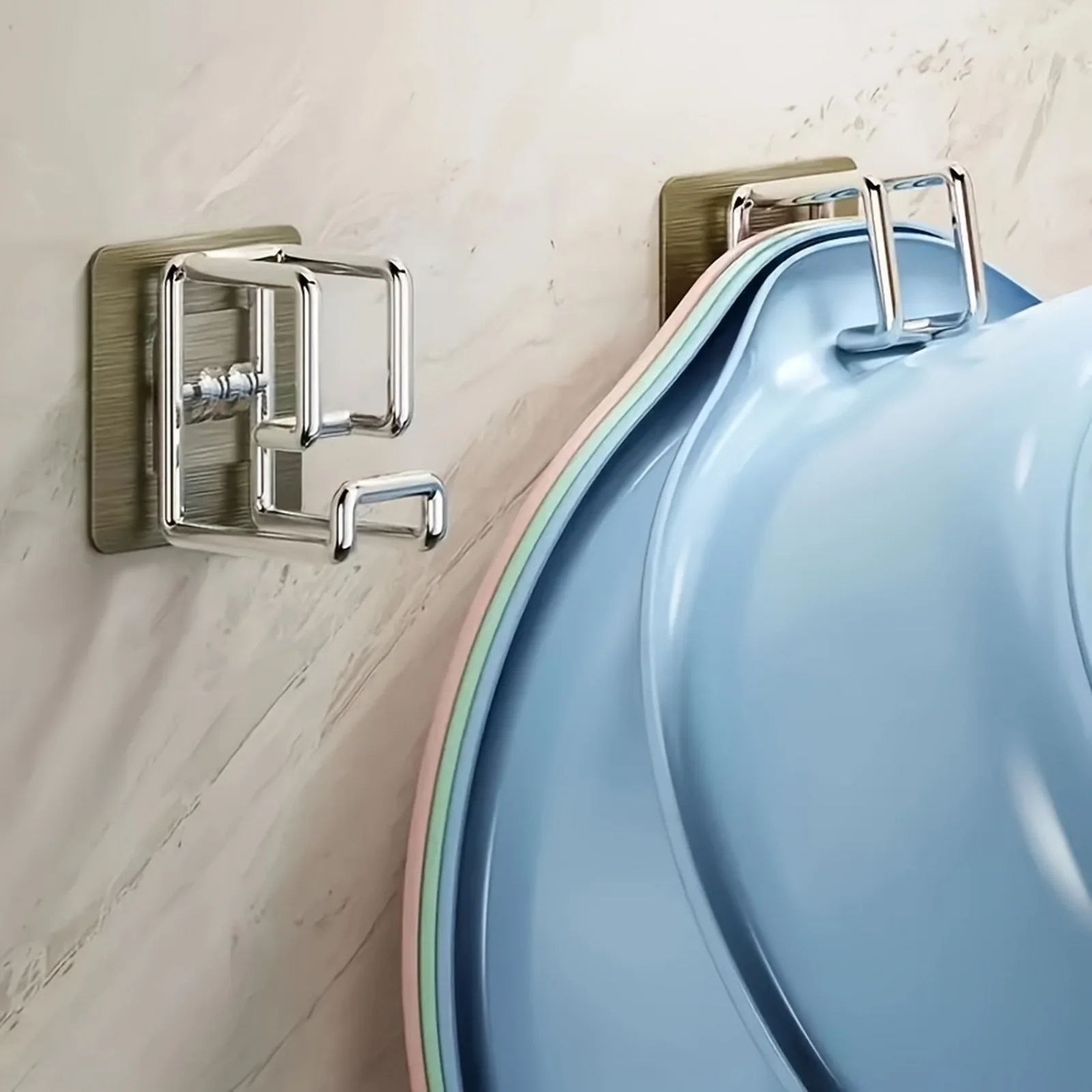 1/2/4/6 pezzi gancio per lavabo in acciaio inossidabile multifunzione senza punzonatura cucina bagno rack lavabo portaoggetti asciugamano appeso supporto
