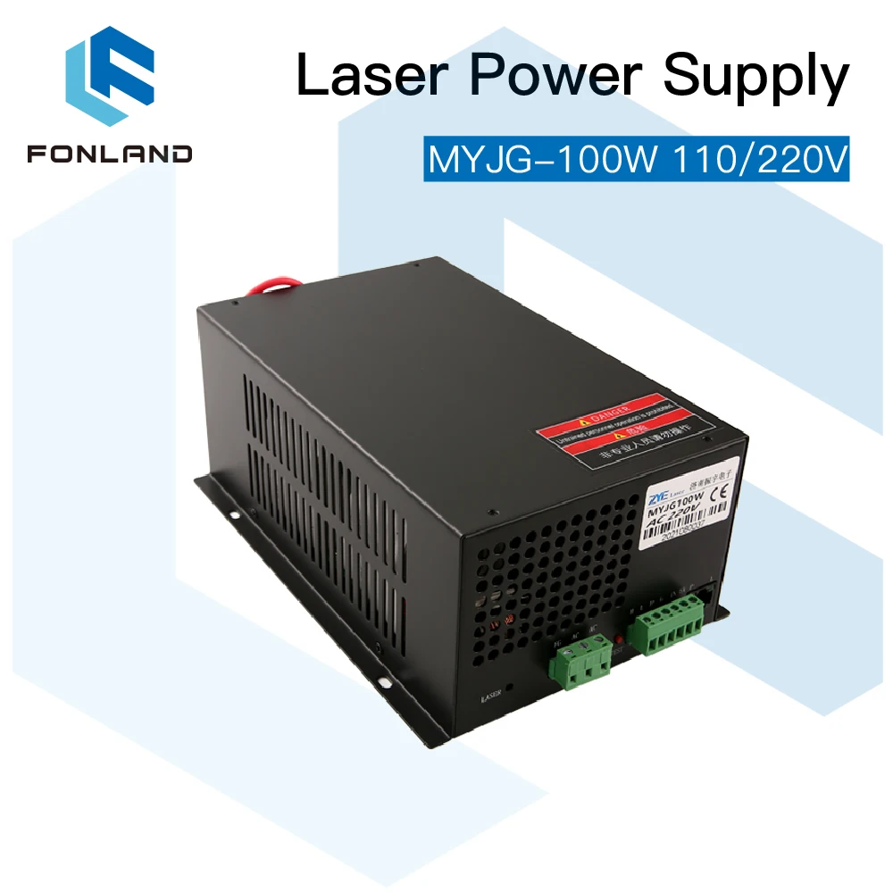 Fonland 100W Sostituzione alimentatore laser CO2 per macchina da taglio per incisione tubi laser RECI CO2 Categoria MYJG-100W