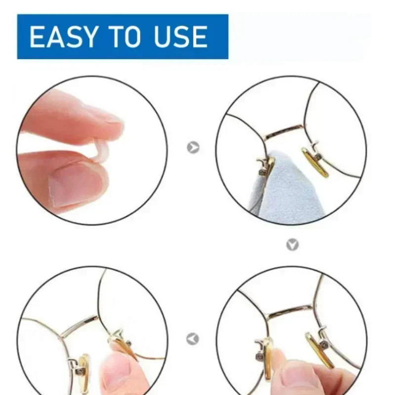 Self-Adhesive Eye Glasses Nose Pads EVA Foam Anti-Slip Reusable Mini Soft Oval Shape Glass Eyeglasses Accessories Kit