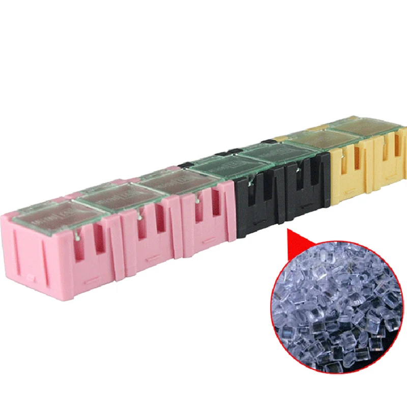 SMD SMART TECH IC Thành Phần Hộp Bảo Quản Hộp Đựng Trong Suốt Phần Patch Hộp Điện Trở Chip Ốp Lưng Nhựa Đa Năng Tổ Chức