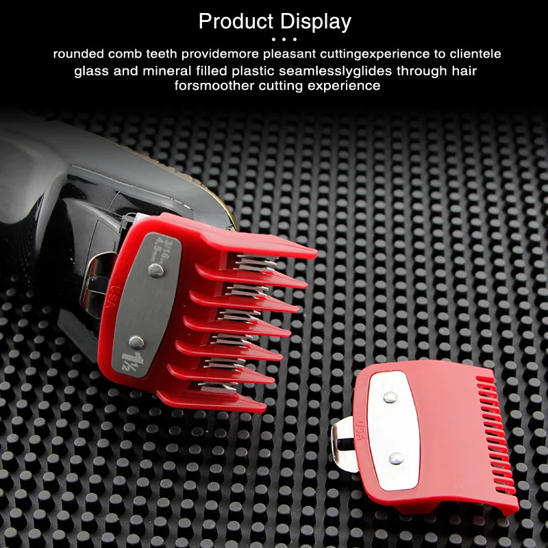 2Pcs Professional Hair Cutting Guide Comb Clipper Limit Comb Trimmer Cutting Styling Tools Attachment Compatible 1.5mm 4.5mm