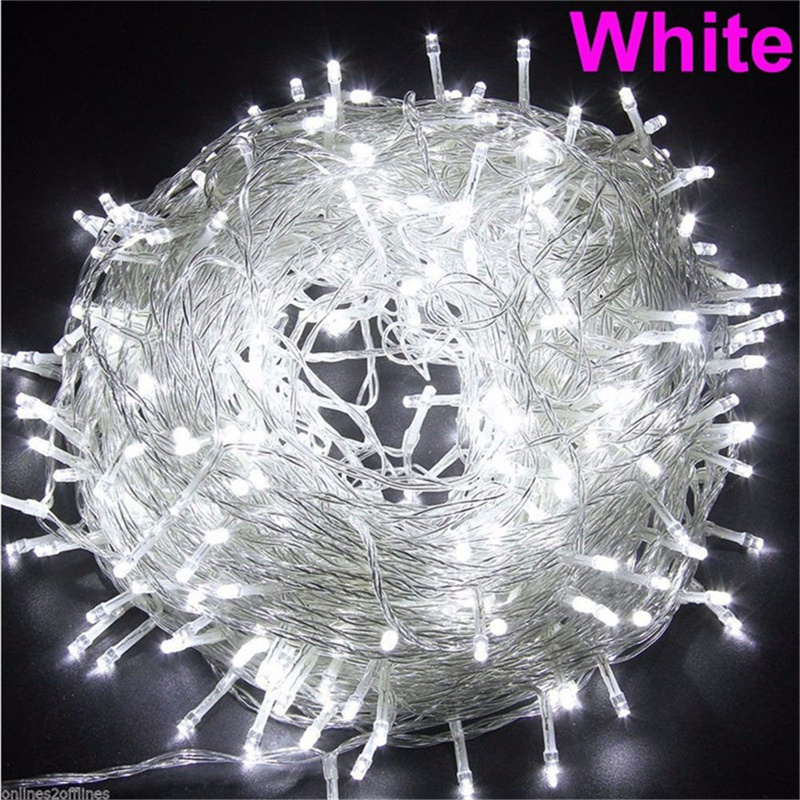 220V EU Plug 10M Outdoor Christmas 100 LED String Light Garlands Decoraction Fairy Lamp For Home Wedding Party Holiday Lights