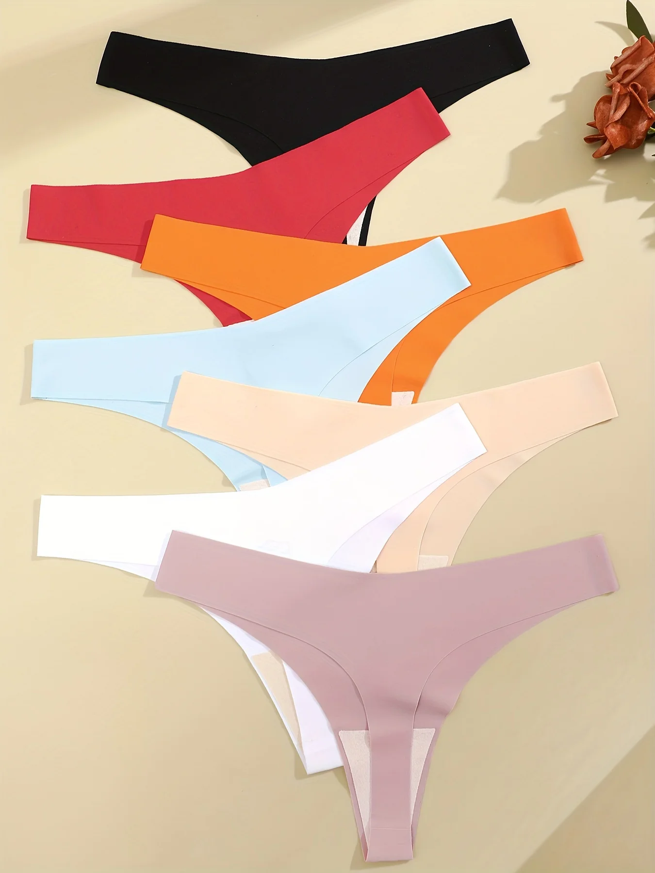 Finetoo 6 個シームレス Tバック女性アイスシルク T バック親密な固体通気性股ブリーフセクシーなタンガ複数 10 色ランジェリー
