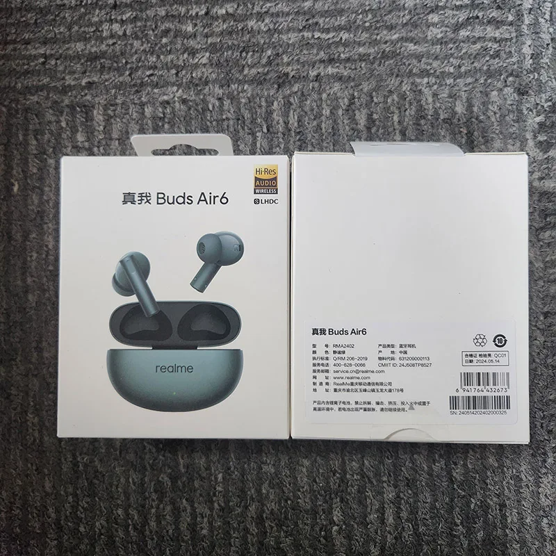 realme Buds Air 6 Global Version Wireless Earphone 50dB Active Noise Cancellation Bluetooth 5.3 Up to 40Hours Battery Life