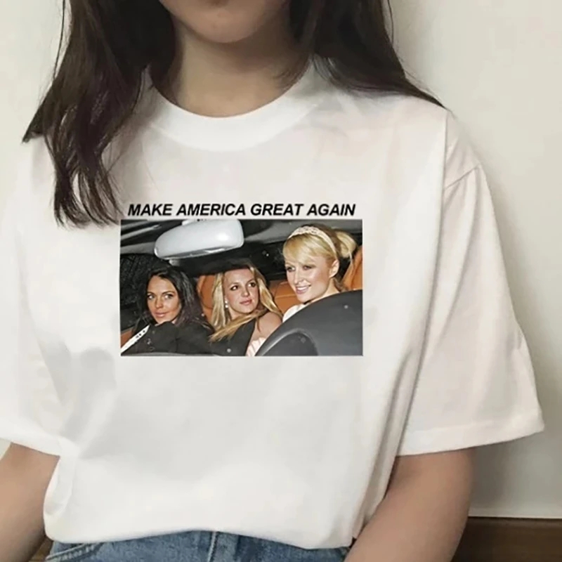 新しいスタイル Tシャツブリトニー米国を再び偉大にする Tシャツファッション Tシャツ夏カジュアルトップス Unsiex おかしい旅行 Tシャツストリート