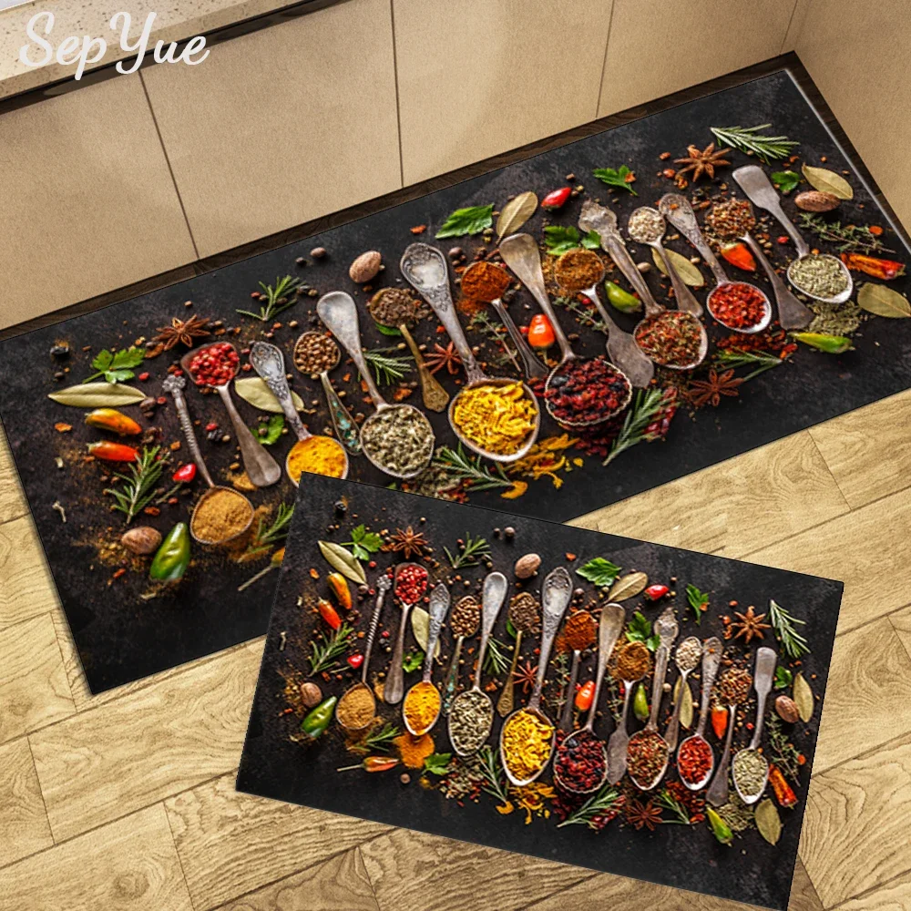 Alfombra de cocina antideslizante, alfombrillas súper absorbentes de terciopelo de cristal, alfombras largas de cocina, alfombrilla para puerta de entrada de baño, alfombras largas para dormitorio