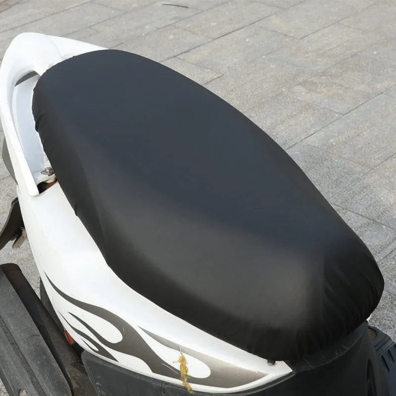 Motorcycle Seat PU Leather Cover Waterproof Dustproof Sunscreen Motorbike Scooter Cushion Seat Cover Protector Cover Accessories
